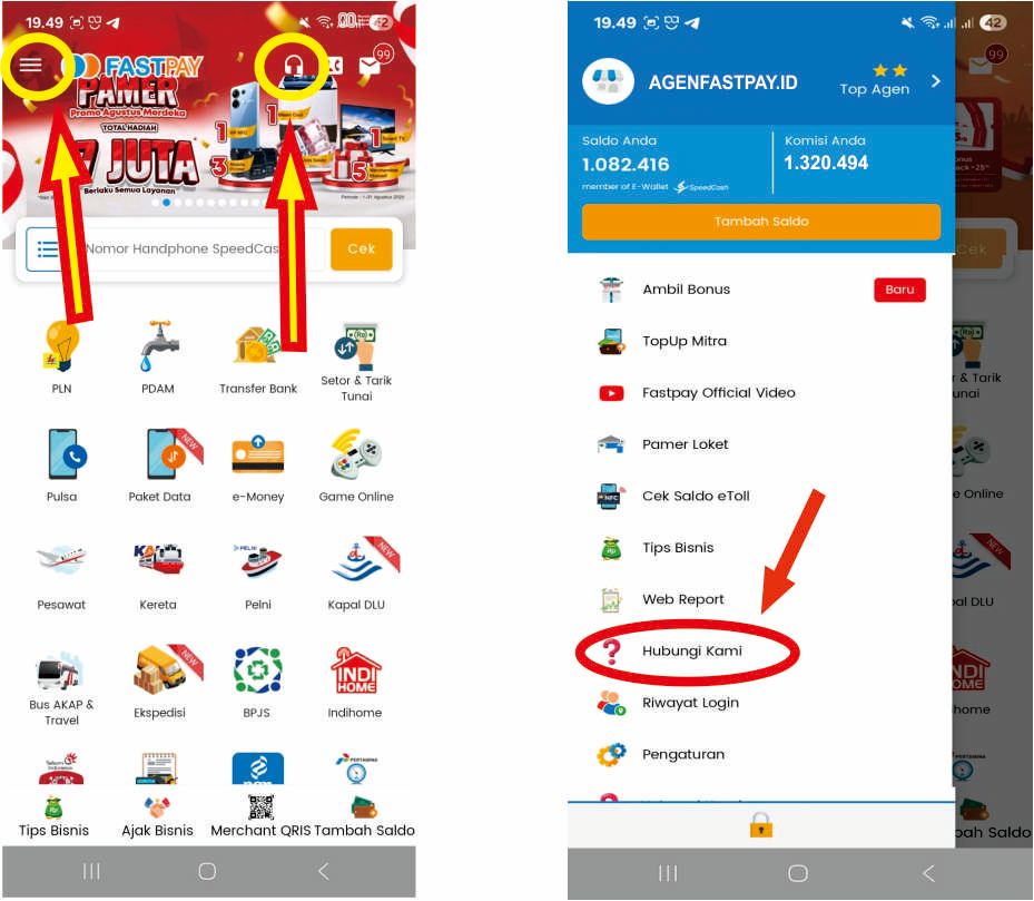 cara hubungi cs fastpay