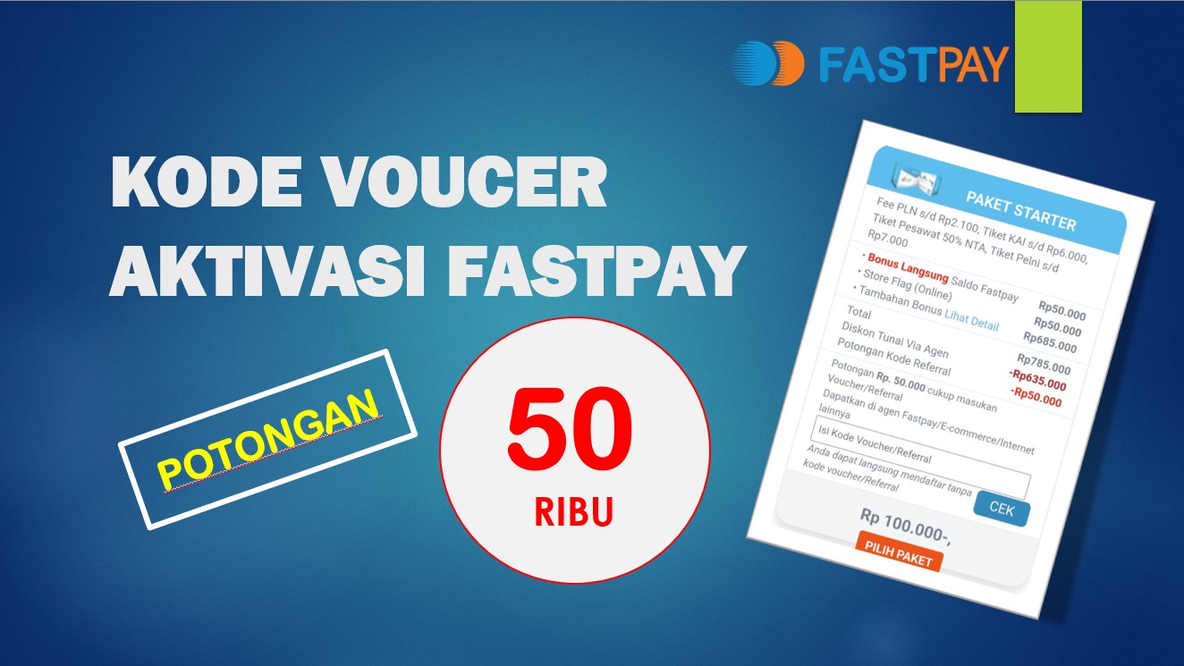 kode voucher aktivasi pendaftaran fastpay