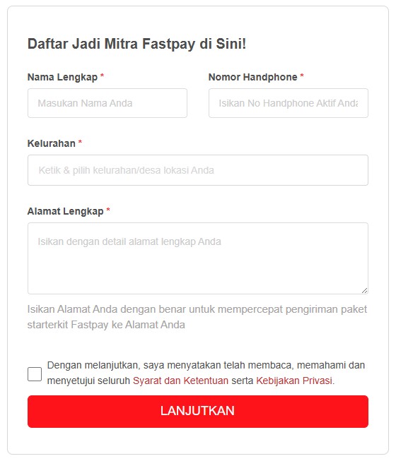 cara daftar fastpay terbaru dan lengkap