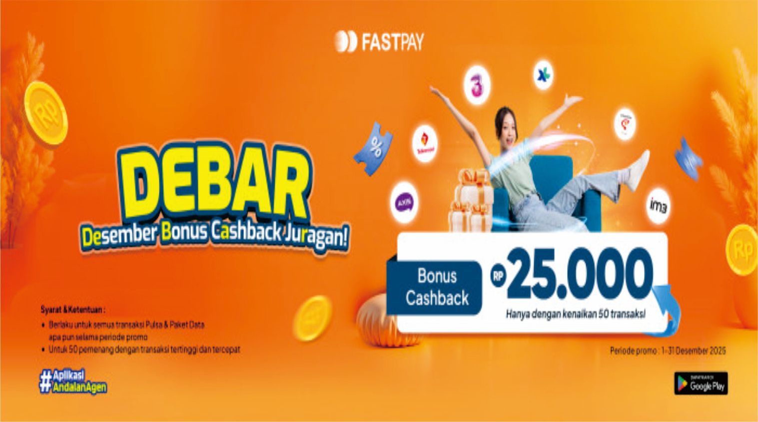 Promo DEBAR - Promo Fastpay Transaksi Pulsa & Paket Data
