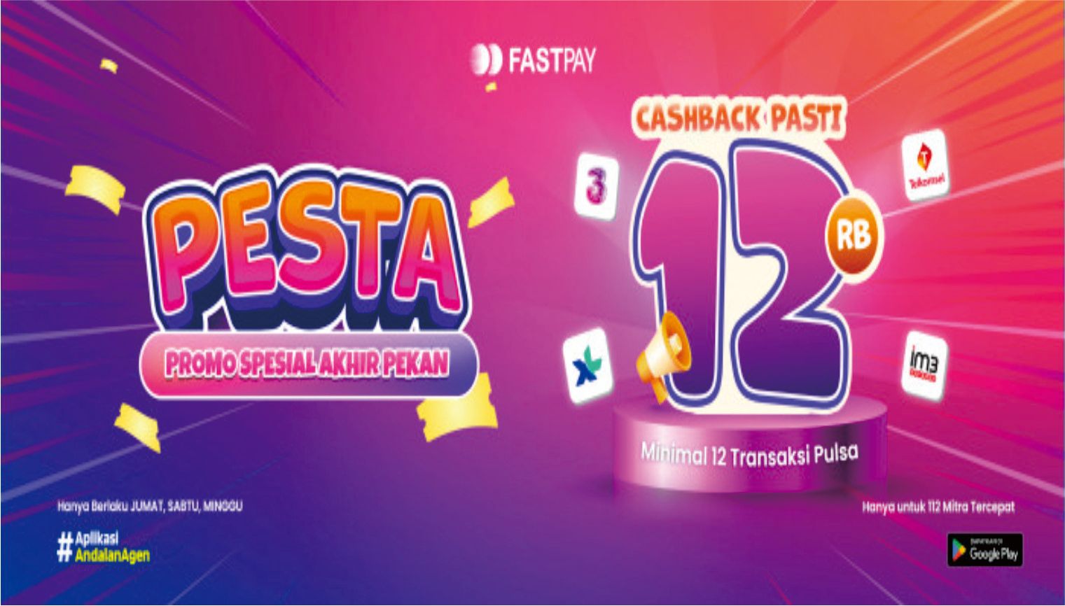 Promo Fastpay PESTA - Promo Spesial Akhir Pekan Desember