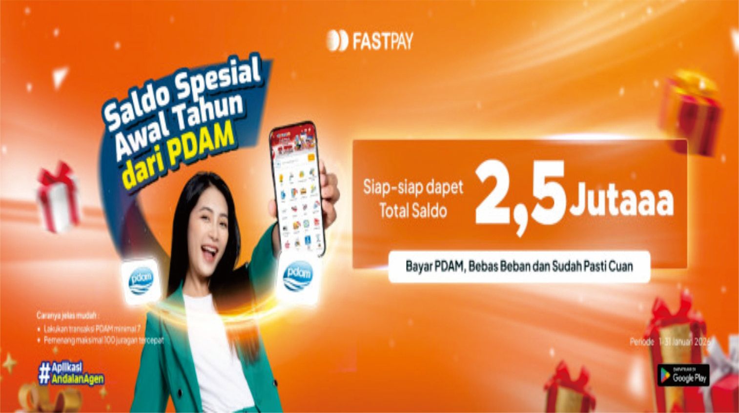 Promo Fastpay 2026 - Cashback saldo transaksi PDAM
