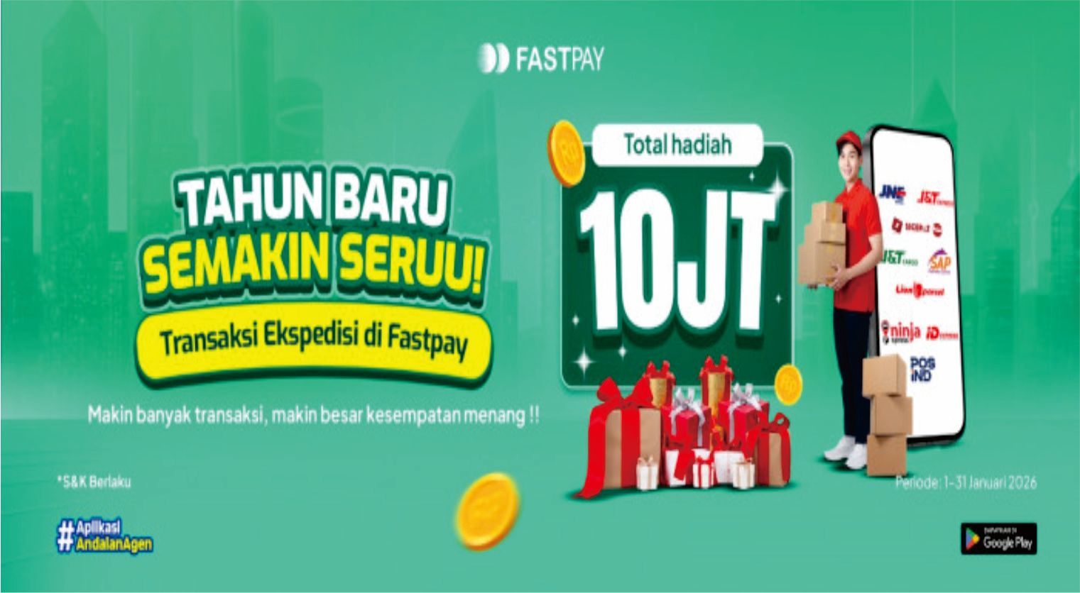 Promo Fastpay 2026 - Transaksi Ekspedisi Makin Seu Hadiahnya Total 10 Juta