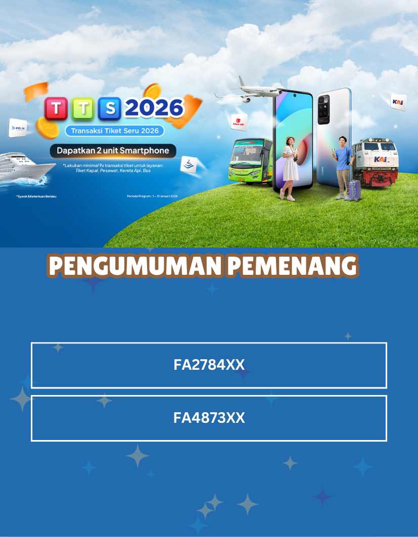 Pengumuman Pemenang Promo Januari Pasti Dapat