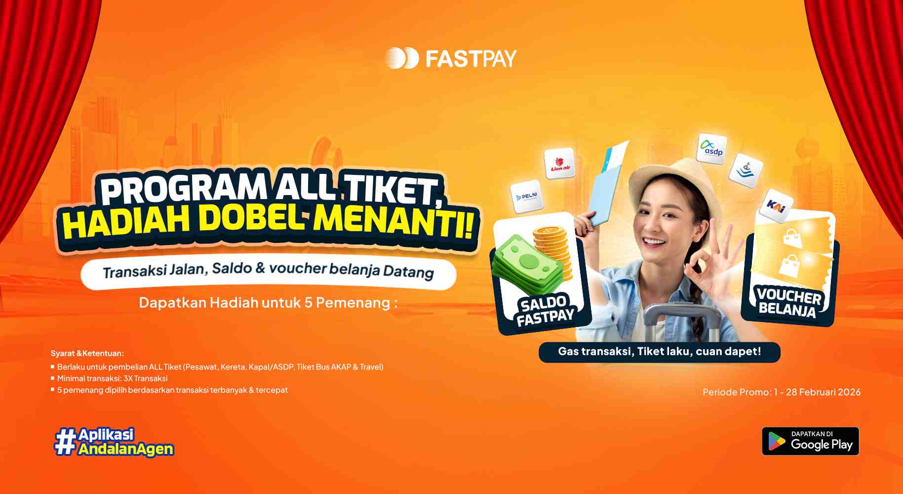 Promo Fastpay All Tiket Bonus Saldo dan Voucher Belanja