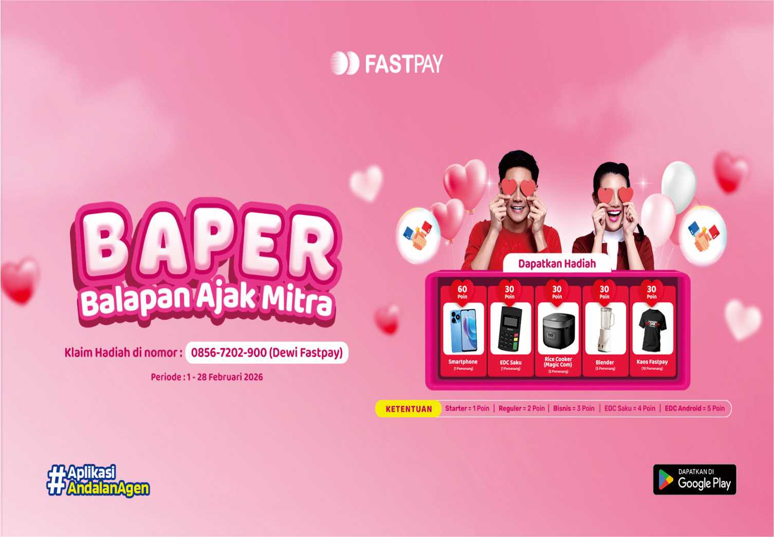 Promo Fastpay - BAPER - Balapan Ajak Mitra- Hadiah Smartphone, EDC gratis