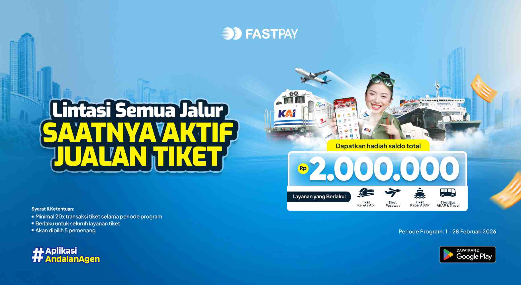 banner promo fastpay 2026 transaksi tiket