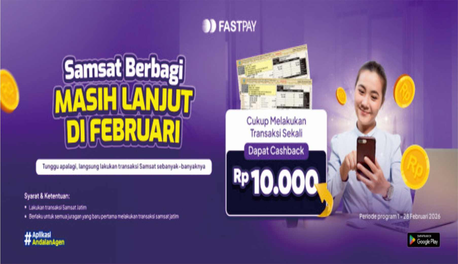 banner promo fastpay februari 2026 cashback transaksi samsat