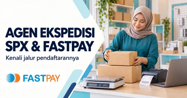 Ilustrasi loket paket untuk pendaftaran agen SPX dan layanan multi ekspedisi Fastpay